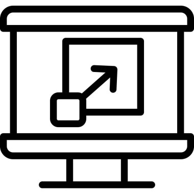 bilgisayar izleme simgesi, vektör illüstrasyonu