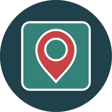 harita işaretçisi düz simgesi