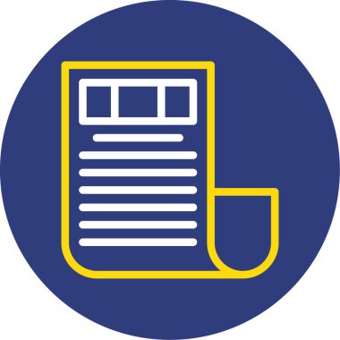 Kağıt simgesinin vektör illüstrasyonu