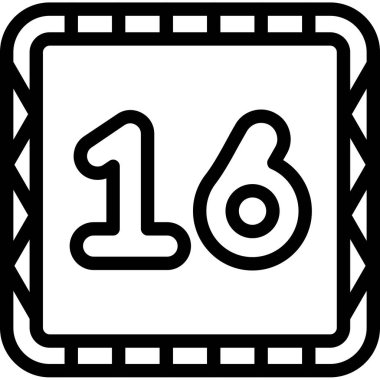 1. Takvim simgesi vektör illüstrasyonu