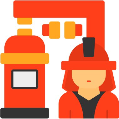 Benzin istasyonu. Basit resimleme