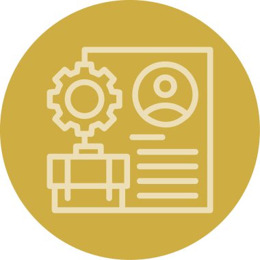 Portföy Çizgisi Çoklu Renk, Vektör İllüstrasyonu