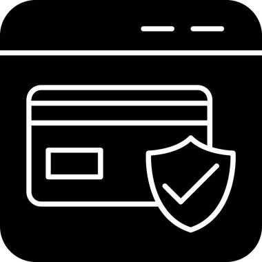 Kredi kartı simgesi, basit vektör tasarımı