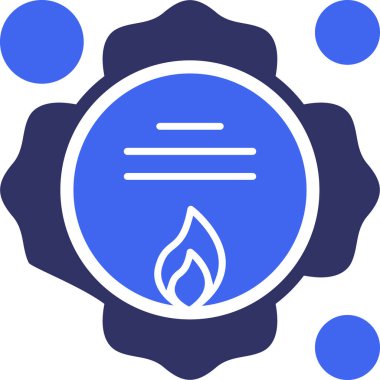 Ateş ikonu. Basit resimleme