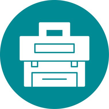 Yazıcı vektör simgesi. düz simge sembolü. pictogram beyaz arkaplanda izole edilir.