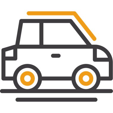 araba simgesi, vektör illüstrasyonu