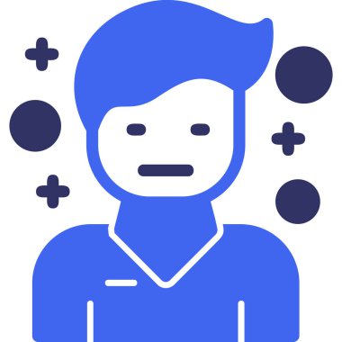 dosyalanmış dış hat biçiminde avatar yüz ifadesi simgesi