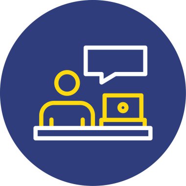 Dizüstü bilgisayar simgesi vektör çizimi