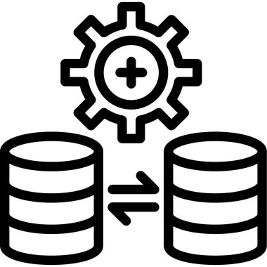 veritabanı. Web simgesi basit illüstrasyon