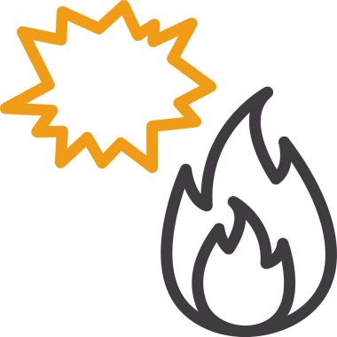 Alevler. Web simgesi basit illüstrasyon