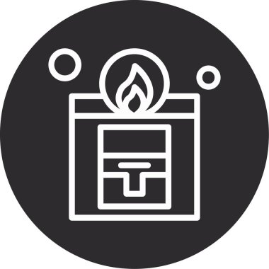 Ateş simgesinin vektör illüstrasyonu