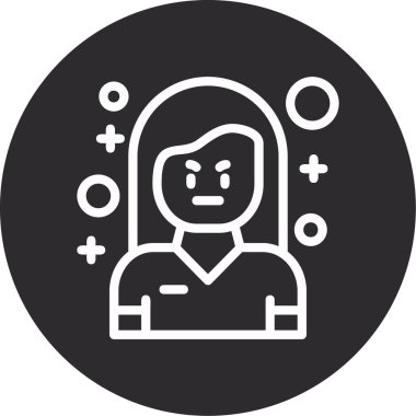 kadın simge vektör illüstrasyonu