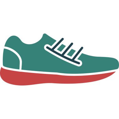 Spor ayakkabı. Web simgesi basit illüstrasyon
