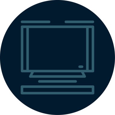 Dizüstü bilgisayar simgesi vektör çizimi