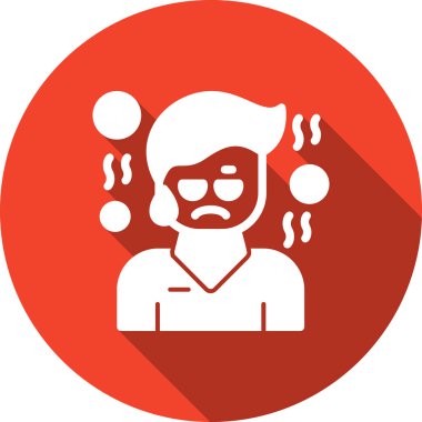 hasta humma düz daire vektör ikonu tasarımı