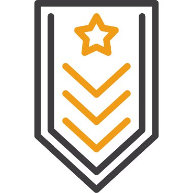 Moda stili izole edilmiş arka planda madalya simgesi