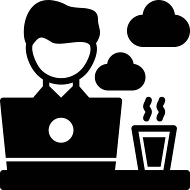 bulut hesaplama simgesi, vektör illüstrasyonu