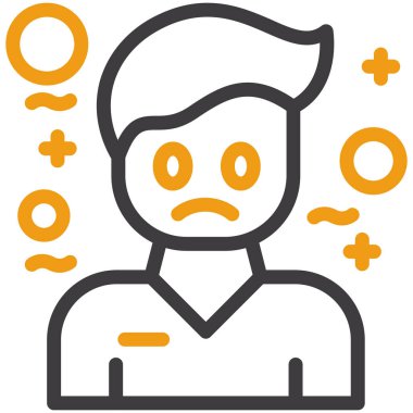 Duygusal yüz simgesi ana hat vektörü. Mutlu yüz. insanlar avatar