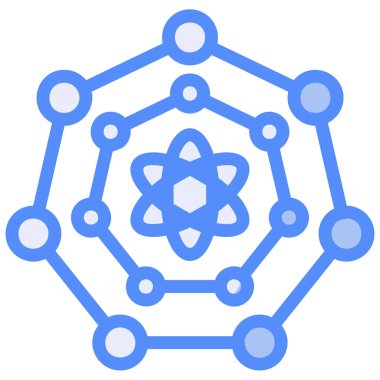 atom. Web simgesi basit illüstrasyon