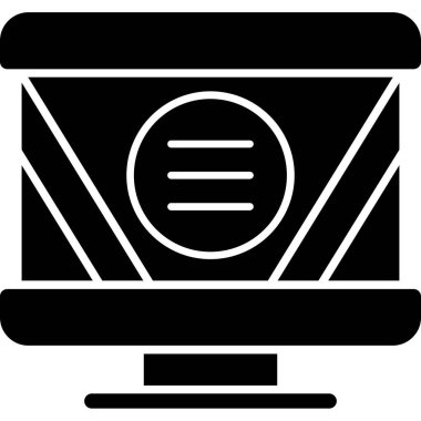 bilgisayar aygıtı simgesini ana hat biçiminde gösterir