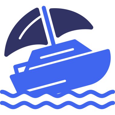 Gemi. Web simgesi basit illüstrasyon