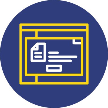 Belge. Web simgesi basit illüstrasyon