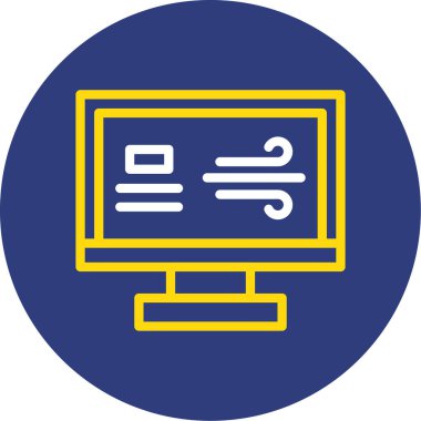 Dizüstü bilgisayar simgesinin vektör çizimi