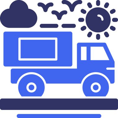 Düz bir yemek ikonu.