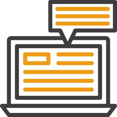 Bilgisayar. Web simgesi basit illüstrasyon