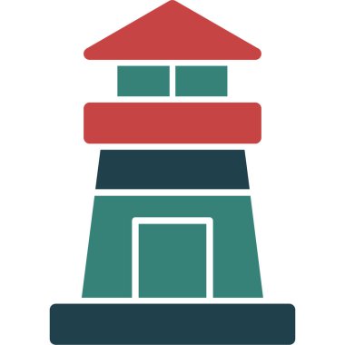 Bina. Web simgesi basit illüstrasyon