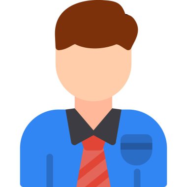 Müdür bey. Web simgesi basit illüstrasyon