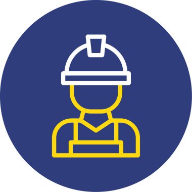 işçi şapkası simgesi, basit illüstrasyon