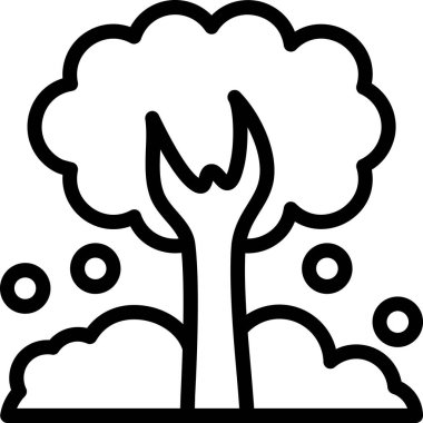 Ağaç Ormanı ikonu taslak biçiminde