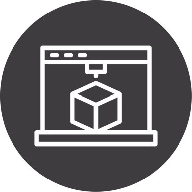 Kutu. Web simgesi basit illüstrasyon