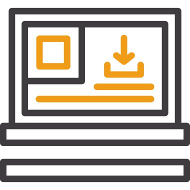 dizüstü bilgisayar simgesi, vektör illüstrasyonu