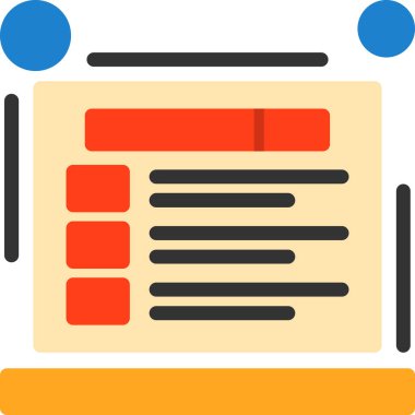 Sayfanın web simgesi, vektör illüstrasyonu