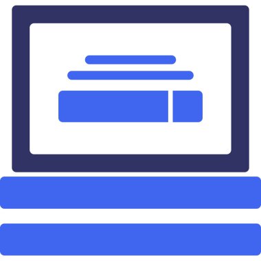 Bilgisayar. Web simgesi basit illüstrasyon