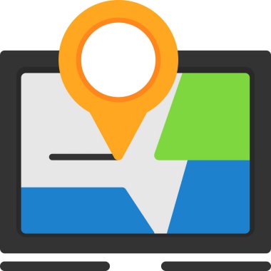 konum haritası simgesi düz biçimli