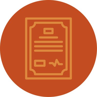 belge simgesi vektör illüstrasyonu