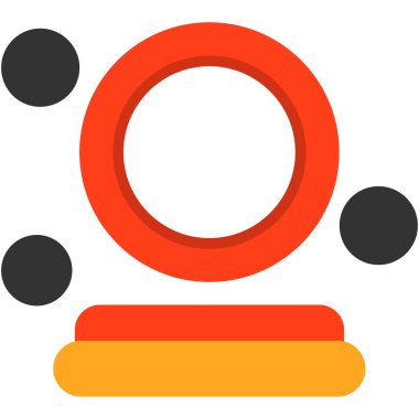 vektör düz çizim kırmızı simgesi.