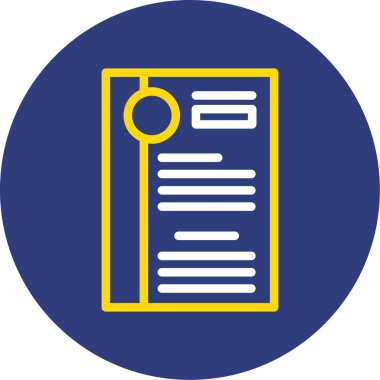 Belge simgesinin vektör illüstrasyonu