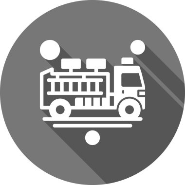 Benzersiz itfaiye aracı vektör simgesi