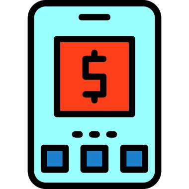 cep telefonu simgesi. Basit resimleme