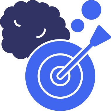 beyin ikonu vektör illüstrasyonu