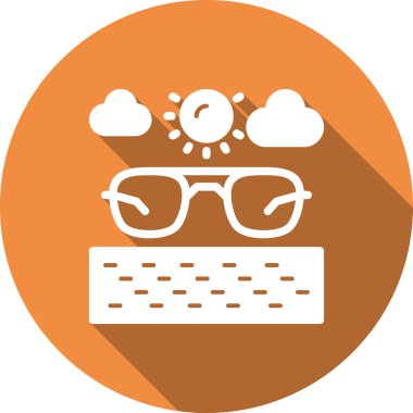 Güneş ve bulut hava durumu vektörü çizimi