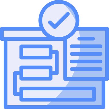 Düz tasarım denetim listesi simgesi