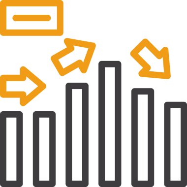 iş analizi çizelgesi simgesi ana hat biçiminde