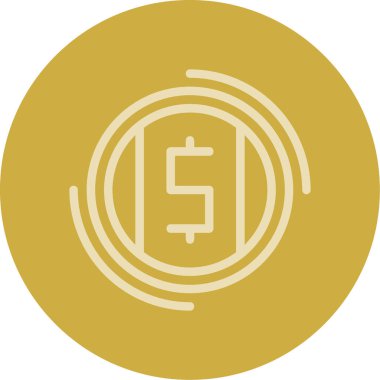 Altın sikke ile bir paranın vektör çizimi