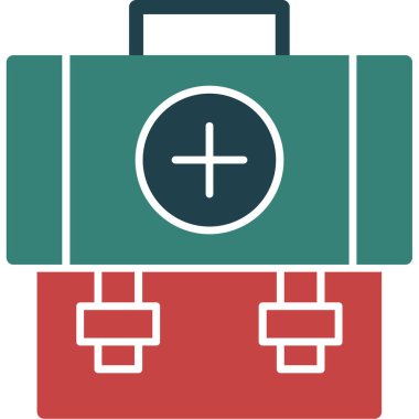 Bagaj düz vektör simgesi