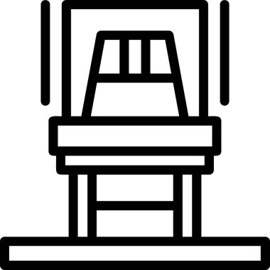 sandalye mobilya ev simgesi taslak biçimi